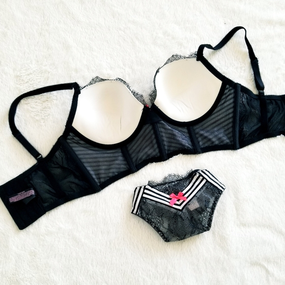 Victoria's Secret Vintage Very Sexy Fashionshow Bustier & Lace Thong Panty NWT - Picture 9 of 16